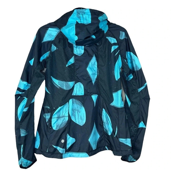 Lululemon Back Pack It Up Jacket Peacock Blue Size 8 W4H45S Run Rain - Picture 2 of 10